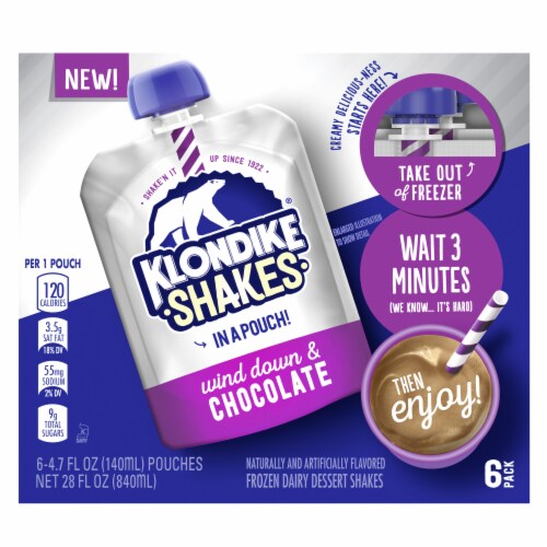 Klondike® Shakes Chocolate Milkshake Ice Cream Pouches Perspective: top