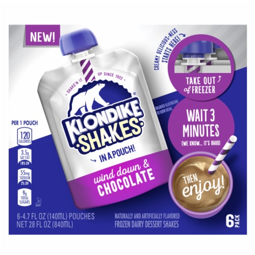 Klondike® Shakes Chocolate Milkshake Ice Cream Pouches Perspective: top