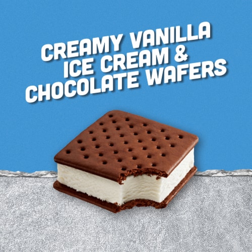 Klondike No Artificial Growth Hormones & Kosher Classic Vanilla Original Ice Cream Sandwiches Perspective: top