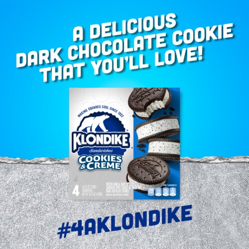 Klondike Oreo Ice Cream Cookie Sandwiches Perspective: top