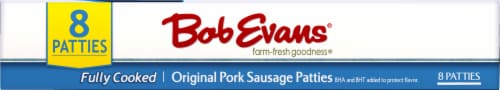Bob Evans Fully Cooked Sausage Patties Perspective: top