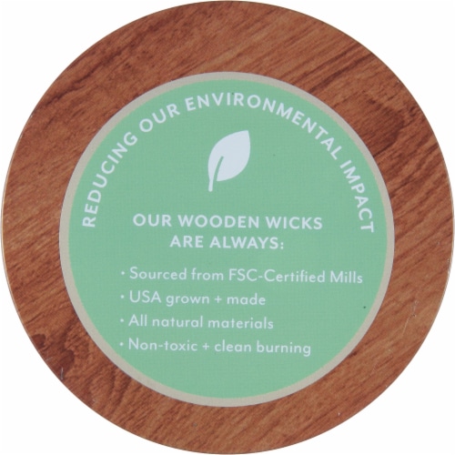 Candle-lite® Essential Elements® Wooden Wick Vibing & Thriving Jar Candle Perspective: top