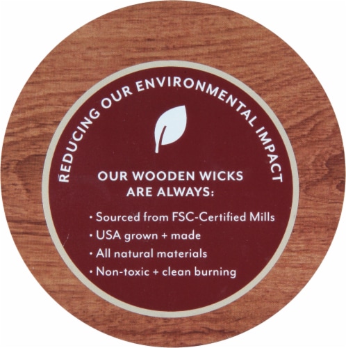 Candle-lite® Essential Elements® Wooden Wick Adventure is Calling Jar Candle - Mahogany and Vetiver Perspective: top