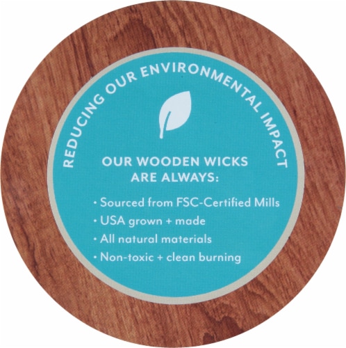 Candle-lite® Essential Elements® Wooden Wick Seize the Day Jar Candle - Sea Salt and Driftwood Perspective: top