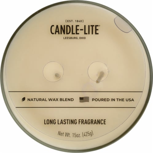 Candle-lite 2 Wick Tapered Jar Candle - Creamy Vanilla Swirl Perspective: top