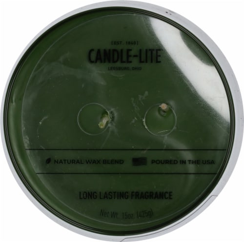 Candle-lite Balsam Forest 2 Wick Tapered Jar Candle Perspective: top