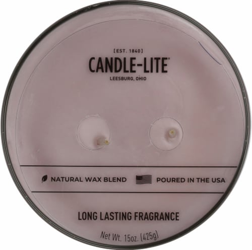 Candle-lite 2 Wick Tapered Jar Candle - Evening Fireside Glow Perspective: top