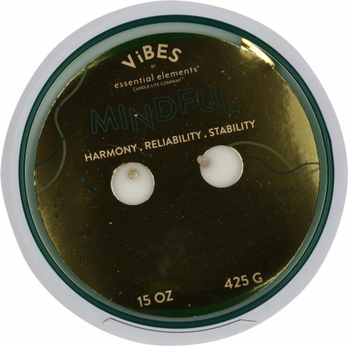 Candle-lite® Essential Elements Vibes Mindful Fruity Floral Jar Candle Perspective: top