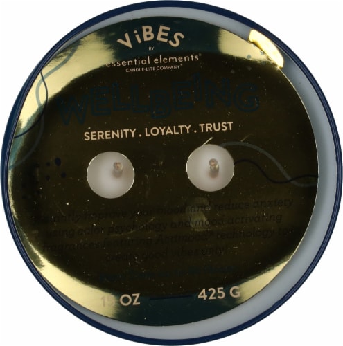 Candle-lite® Vibes Wellbeing Fruity Floral Jar Candle Perspective: top
