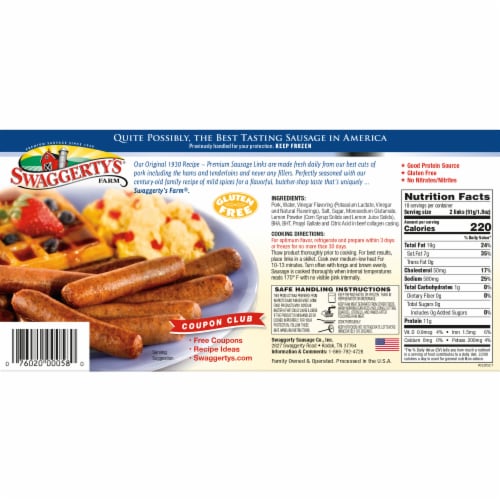 Swaggerty's Farm Premium Sausage Links Mild Perspective: top