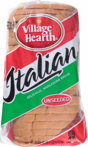 Village Hearth Unseeded Italian Bread Perspective: top