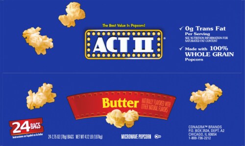 Act II® Butter Microwave Popcorn Perspective: top