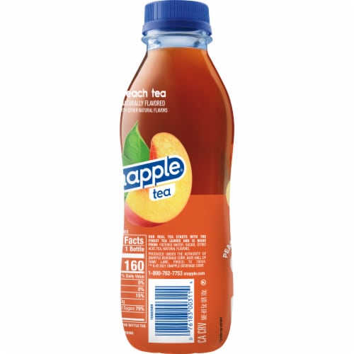 Snapple Peach Iced Tea Bottle Perspective: top