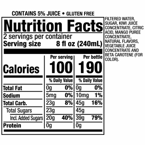 Snapple® Mango Madness Juice Drink Perspective: top