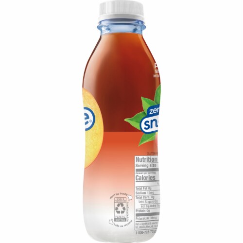Snapple Zero Sugar Peach Tea Perspective: top