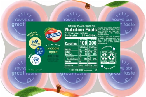 Snapple® Apple Juice Drink Perspective: top