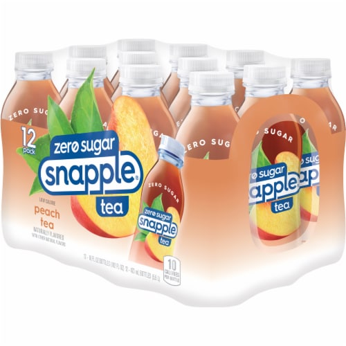  Diet Snapple Peach Tea, 16 fl oz (12 Plastic Bottles