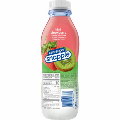 Snapple® Kiwi Strawberry Zero Sugar Fruit Drink Perspective: top