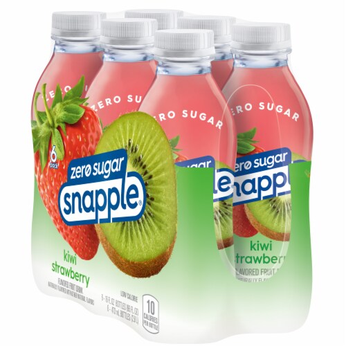 Snapple® Zero Sugar Kiwi Strawberry Flavored Fruit Drink Perspective: top