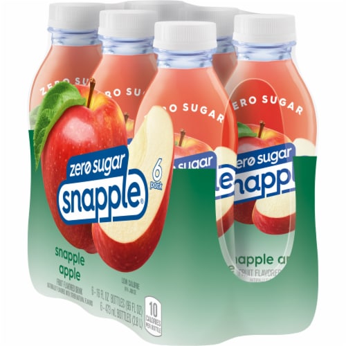 Snapple Zero Sugar Apple Flavored Fruit Tea Perspective: top