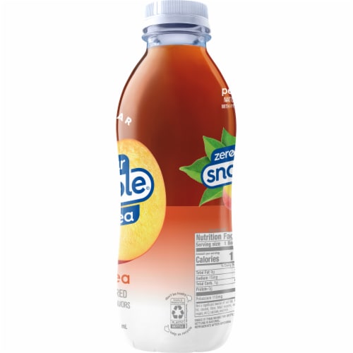 Snapple® Zero Sugar Peach Iced Tea Perspective: top