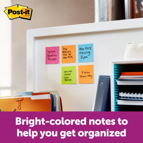 Post-it® Super Sticky Notes Cube - Assorted Perspective: top