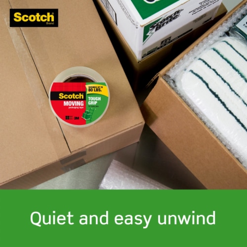 Scotch® Tough Grip Heavy Duty Moving Packaging Tape Perspective: top