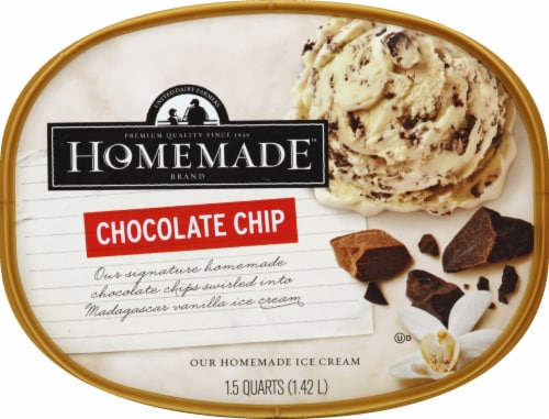 Homemade™ Brand Chocolate Chip Ice Cream Tub Perspective: top
