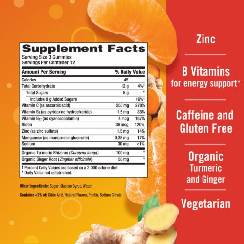 Emergen-C Citrus-Ginger Gummies Perspective: top