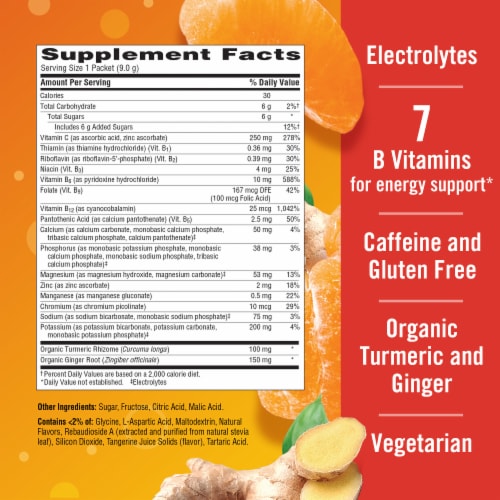 Emergen-C Vitamin C Turmeric and Ginger Immune Support Powder Perspective: top