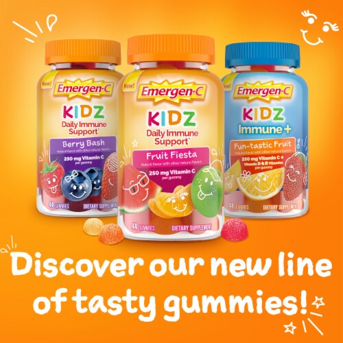 Emergen-C Kids Fruit Fiesta Immune Support Gummies Perspective: top