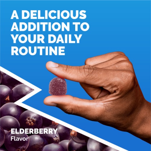 Emergen-C Immune+ Triple Action Elderberry Immune Support Gummies Perspective: top