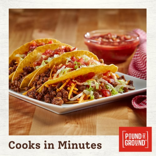 Pound of Ground® Crumbles® Frozen Ground Beef with Onions Perspective: top