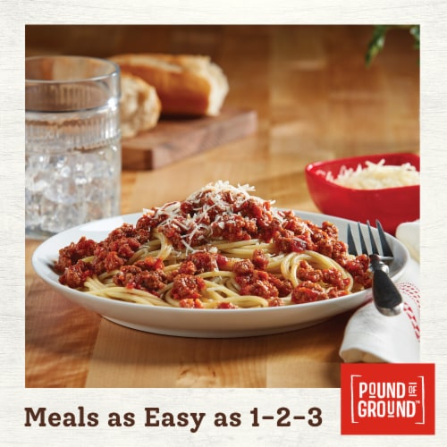 Pound of Ground® Crumbles® 80%/20% Ground Beef Perspective: top