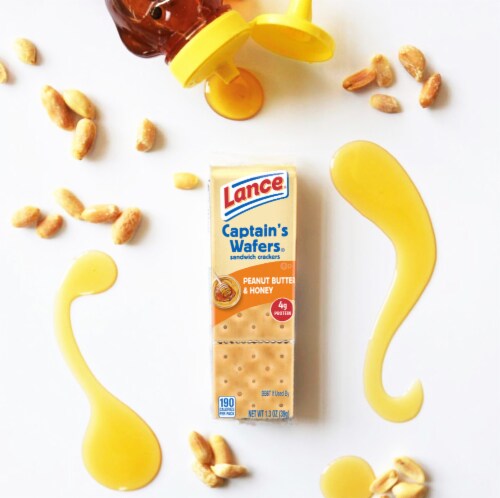 Lance® Captain's Wafers® Peanut Butter Honey Sandwich Crackers Perspective: top