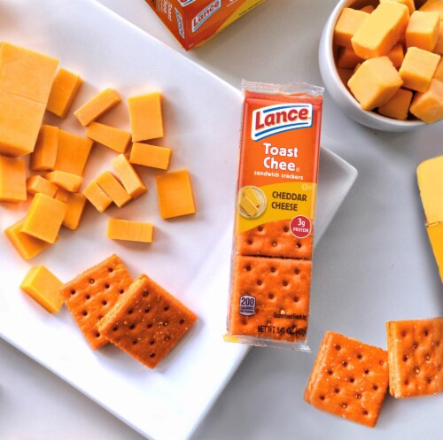 Lance® Toasted Chee® Cheddar Cheese Sandwich Crackers Perspective: top
