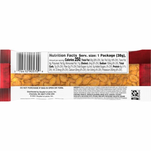 Lance® Hot & Spicy Peanuts Perspective: top