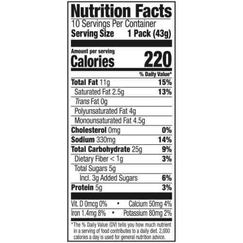 Lance Sandwich Crackers ToastChee Peanut Butter 10 Individual Packs Perspective: top
