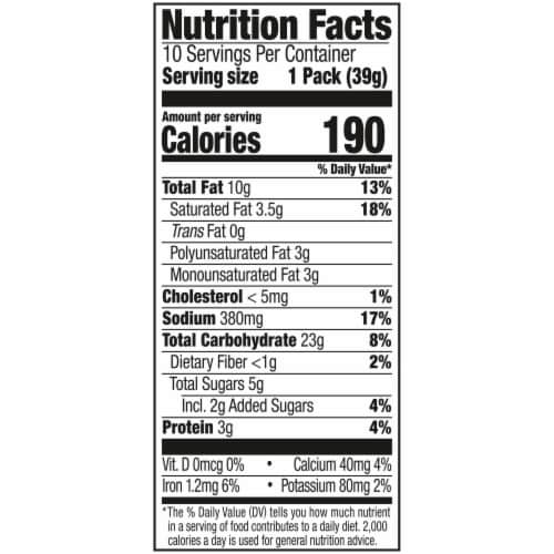 Lance Sandwich Crackers Captain's Wafers White Cheddar 10 Individual Packs Perspective: top