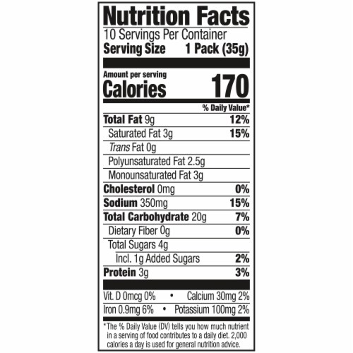 Lance Sandwich Crackers Toasty Cheddar 10 Individually Wrapped Packs Perspective: top