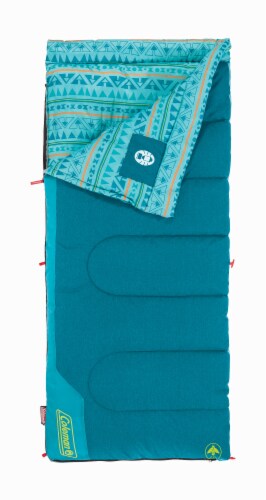 Coleman Kids Sleeping Bag - Teal Perspective: top
