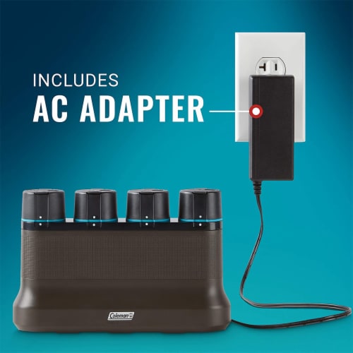 Coleman® OneSource™ 2 Slot Interchangeable Rechargeable Battery Charger System Perspective: top