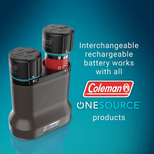 Coleman OneSource Rechargeable Lithium Ion Battery Quick Charging Camping System Perspective: top