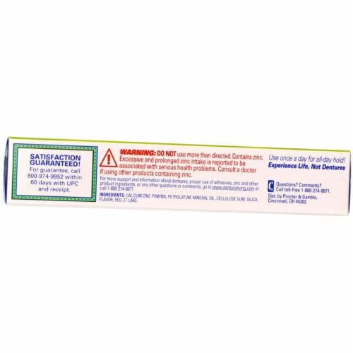 Fixodent Fresh Mint Denture Adhesive Cream Perspective: top