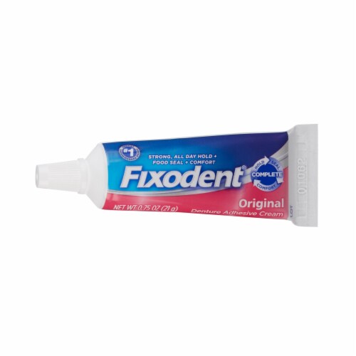 Fixodent Original Denture Adhesive Cream Perspective: top