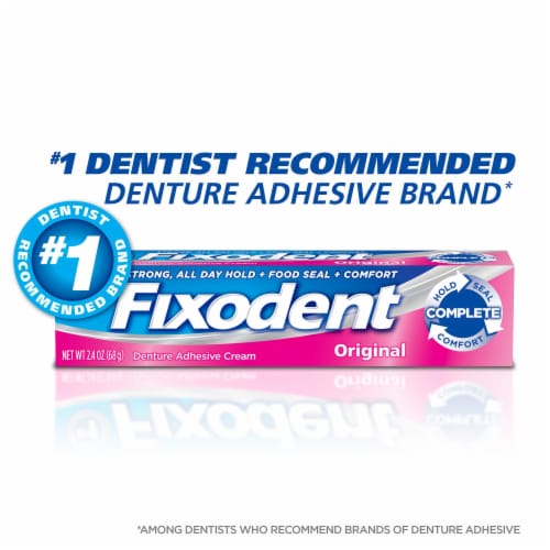  Fixodent Complete Original Denture Adhesive Cream, 2.4 Oz :  Health & Household