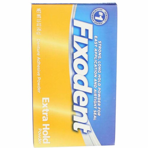 Fixodent Extra Hold Denture Adhesive Powder Perspective: top