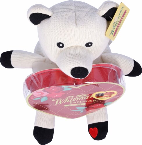 Whitman's® Assorted Chocolate Hearts Valentine Candy With Plush Bear Perspective: top