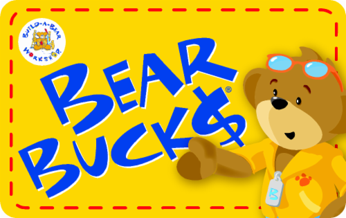 Build-A-Bear Variable Amount Gift Card Perspective: top