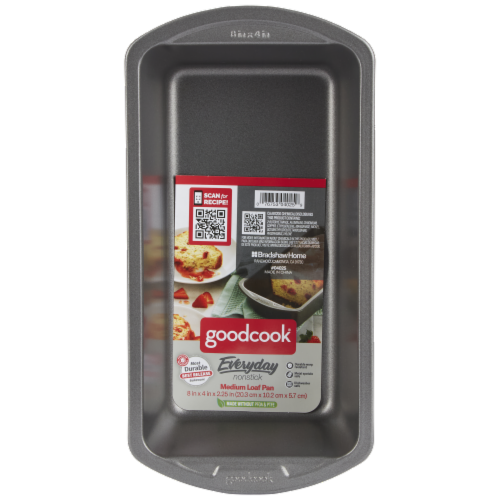 GoodCook Everyday Extra Large 13 x 5 Nonstick Steel Bread Loaf Pan, Gray  - GoodCook